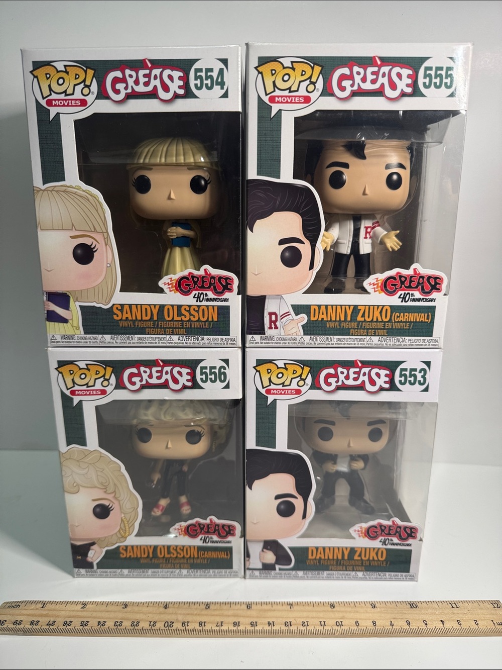 Funko POP! Movies Grease — Sandy Olsson (x2) & Danny Zuko (x2) 40th anniversary
